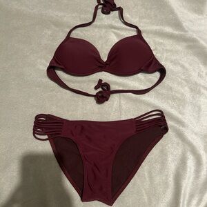 Women's Burgundy Bikini Set